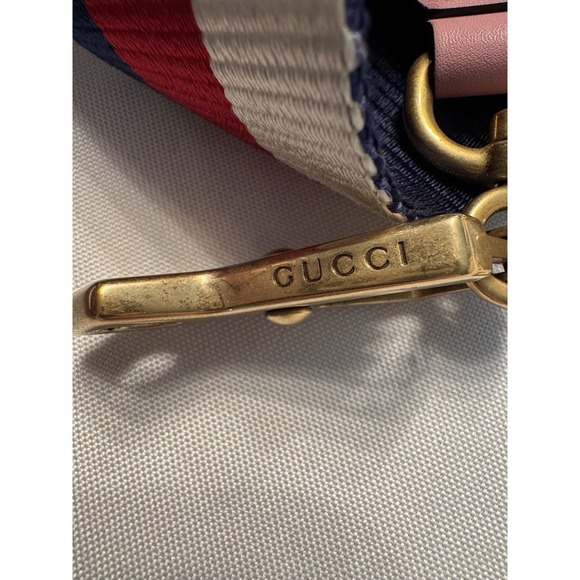 GUCCI Queen Margaret Hand Shoulder Bag Turnlock Leather White Red Blue Pink - Picture 8 of 16